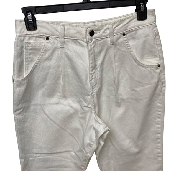 Gianni Bini White High-Waisted Womens Cropped Pants Front & Back Pockets 30 NWOT - Picture 4 of 8